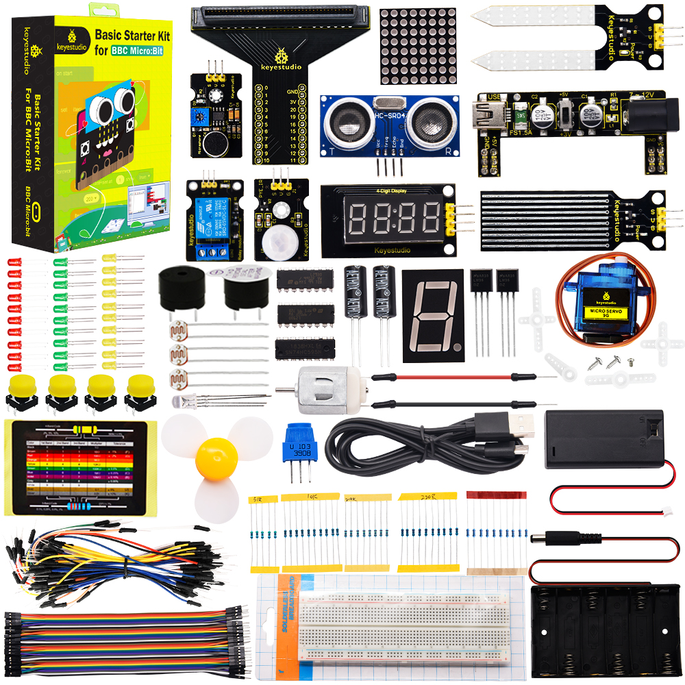 Diy Electronics Basics - Keyestudio Microbit V2 Basic Starter Kit