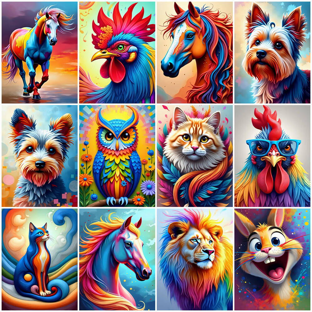 Diy Elektronik - DIY Painting By Numbers Animal Digital