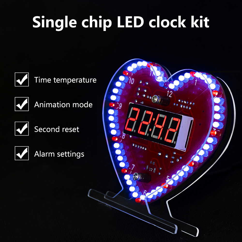 Diy Electronics Project - DIY Kits Heart Shaped 4-Digit DIY
