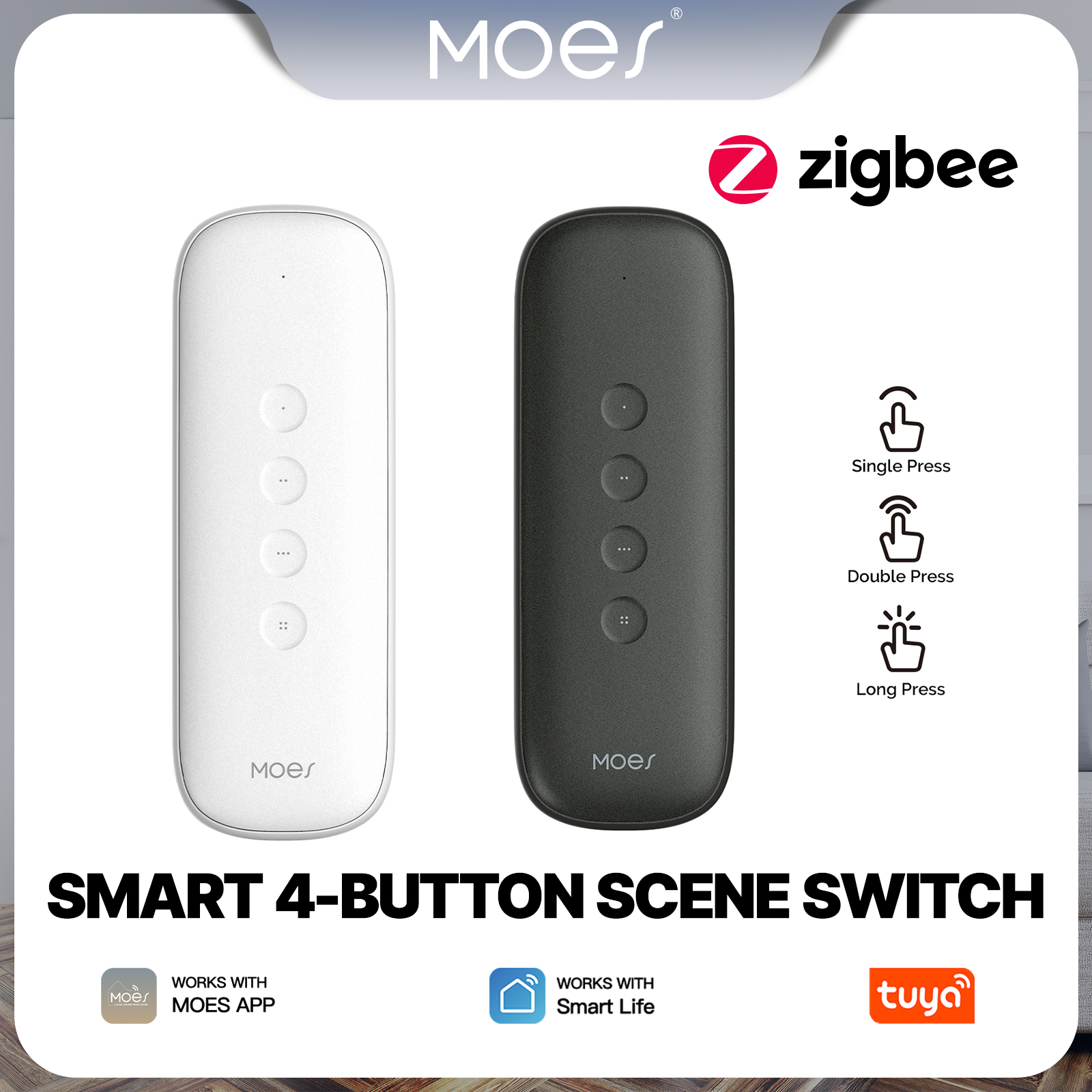 MOES Tuya ZigBee Smart 4-Butto - Diy Electronics Button review and price