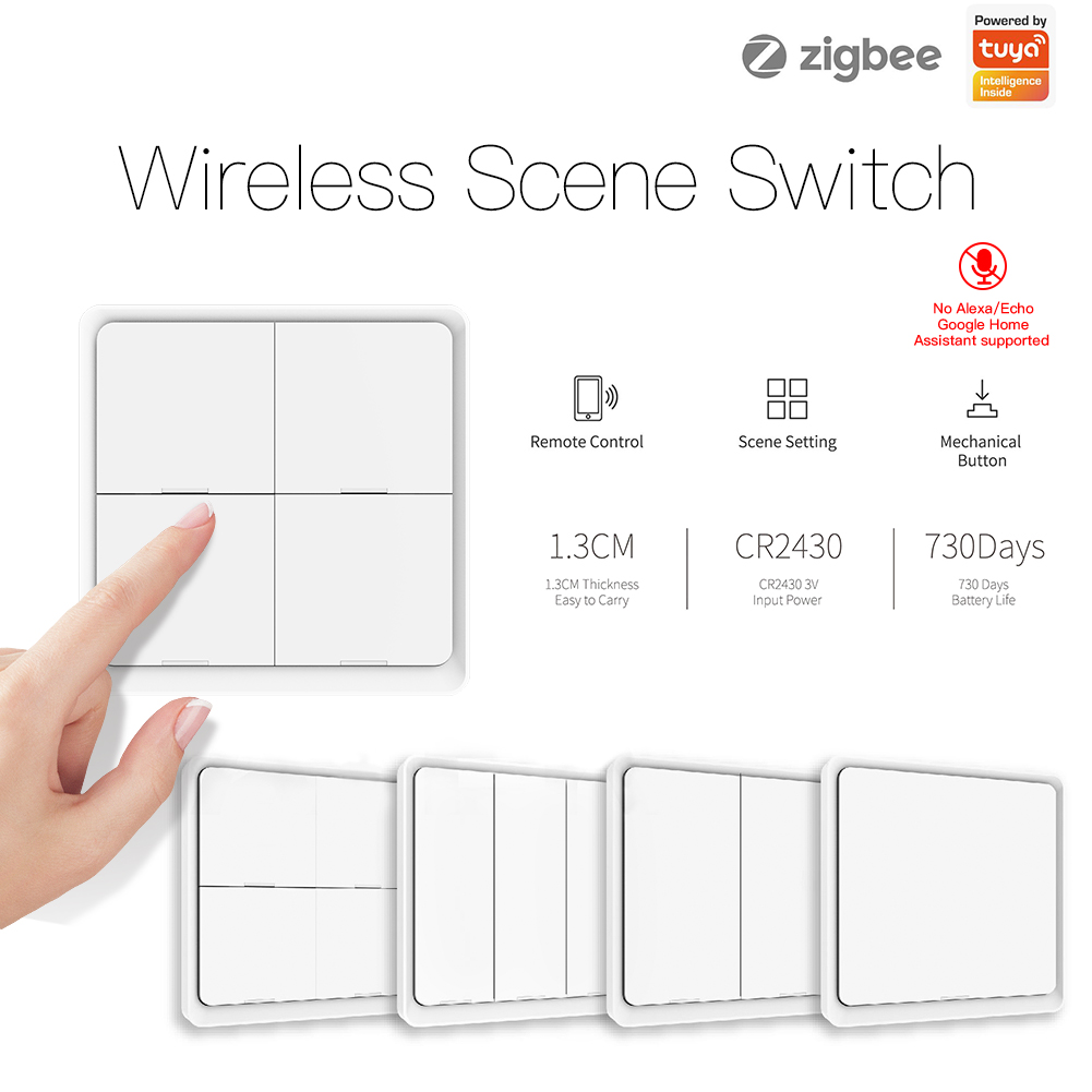 MOES ZigBee Wireless 12 Scene  - Push Button Tactile review and price