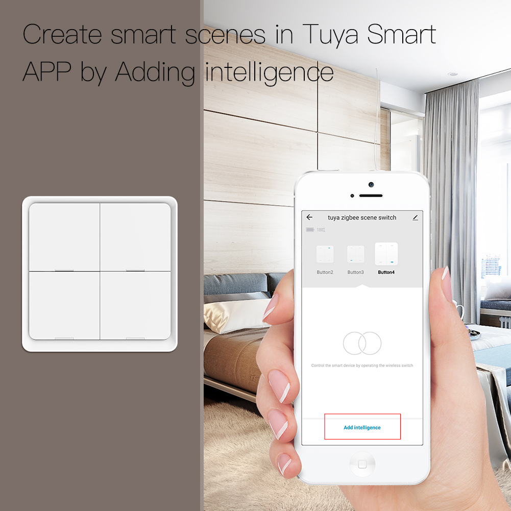MOES ZigBee Wireless 12 Scene  - Push Button Tactile review and price