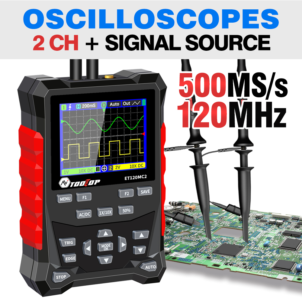 2024 Newest TOOLTOP ET120MC2 D - Oscilloscope Dso Mini review and price