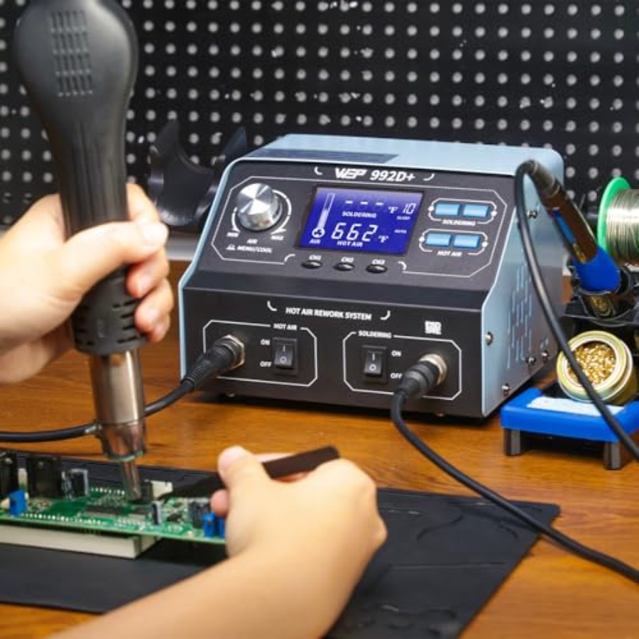 2-in-1 Soldering Iron Kit and  - Hot Air Rework Station review and price