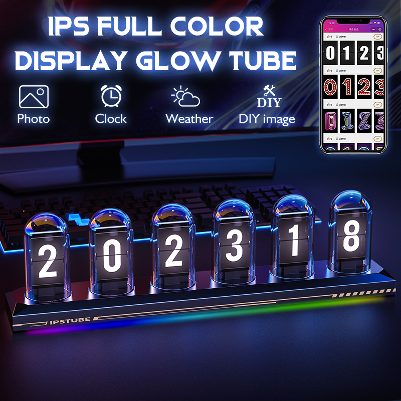 RGB Glow Tube Clock DIY IPS Co - Diy Electronics Desk review and price
