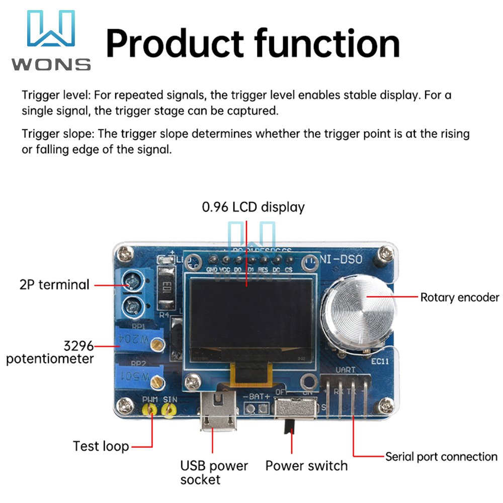 0.96 inch DIY 5V DOS Mini Digi - Oscilloscope Dso Mini review and price
