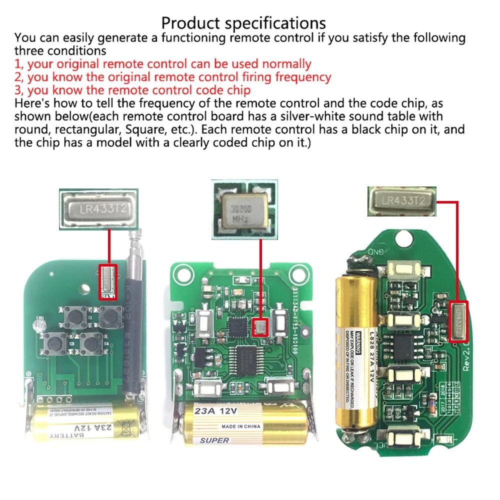 433Mhz RF Remote Control On Of - Diy Electronics Button review and price