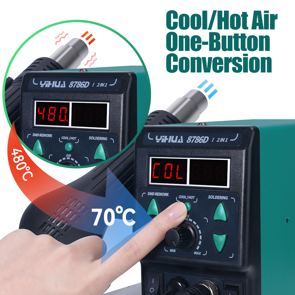 YIHUA 8786D Soldering Iron Hot - Hot Air Rework Station review and price