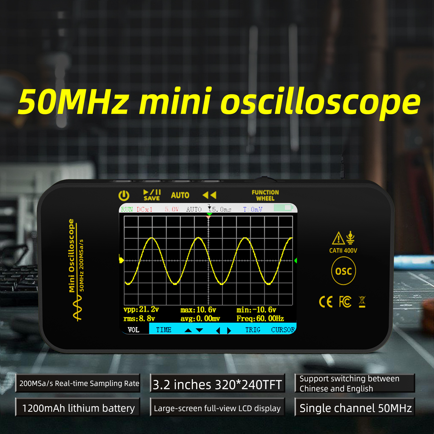 BSIDE OT5 Digital Oscilloscope - Oscilloscope Dso Mini review and price