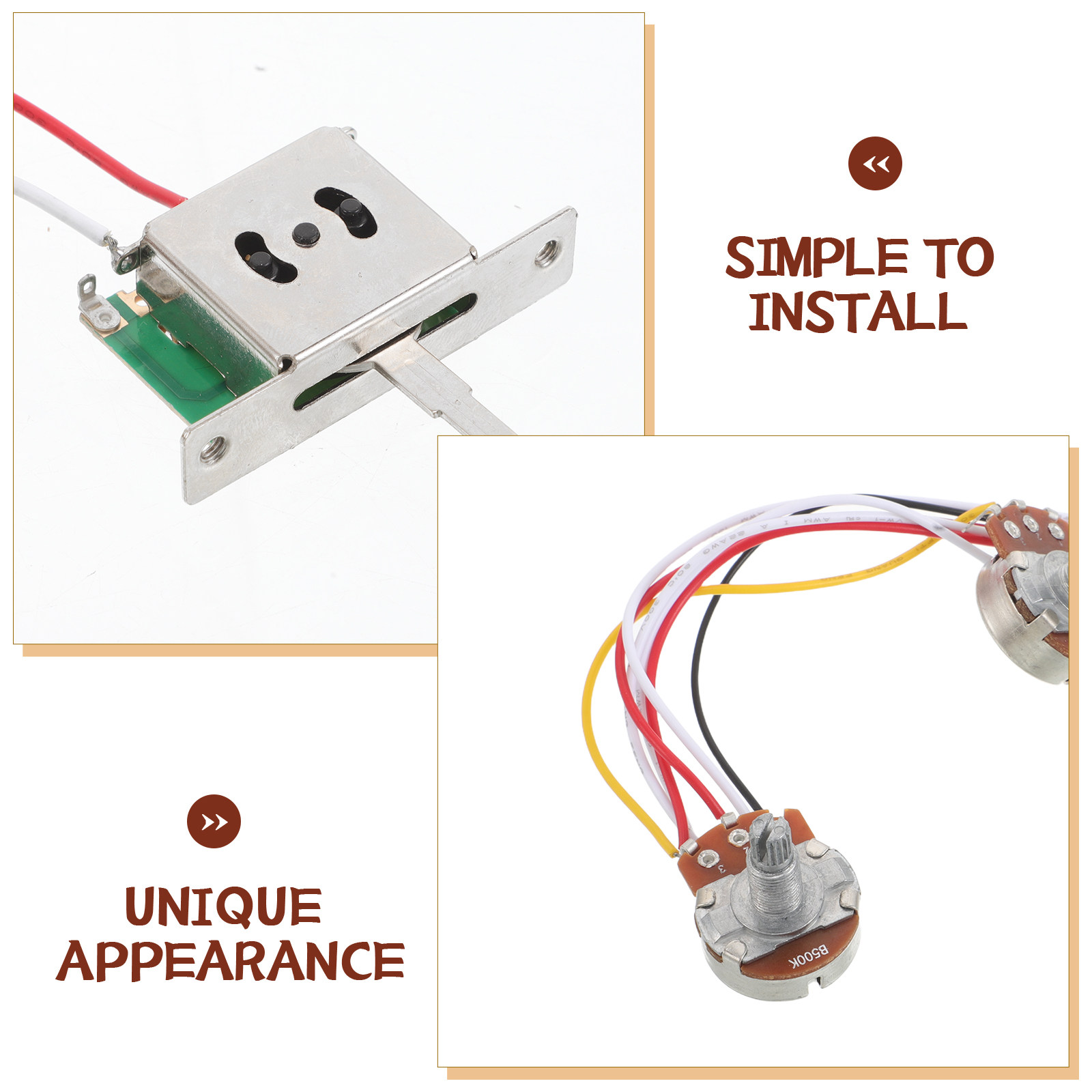 1Set Guitar Wiring Harness Kit - Diy Guitar Electronics Kit review and price
