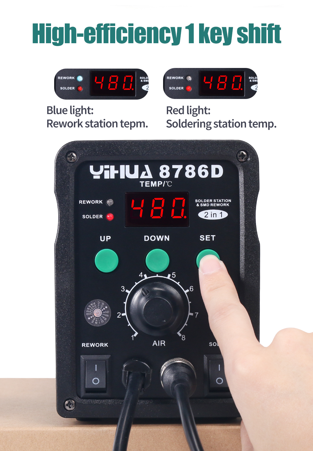 YIHUA 8786D Soldering Iron Hot - Hot Air Rework Station review and price