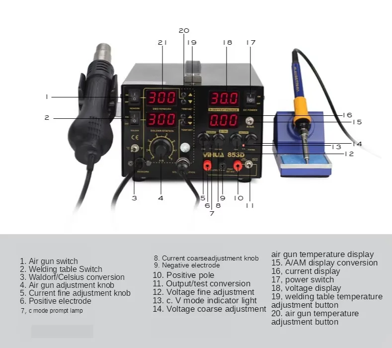 TLF YIHUA 853D 5A Hot Air Rewo - Hot Air Rework Station review and price