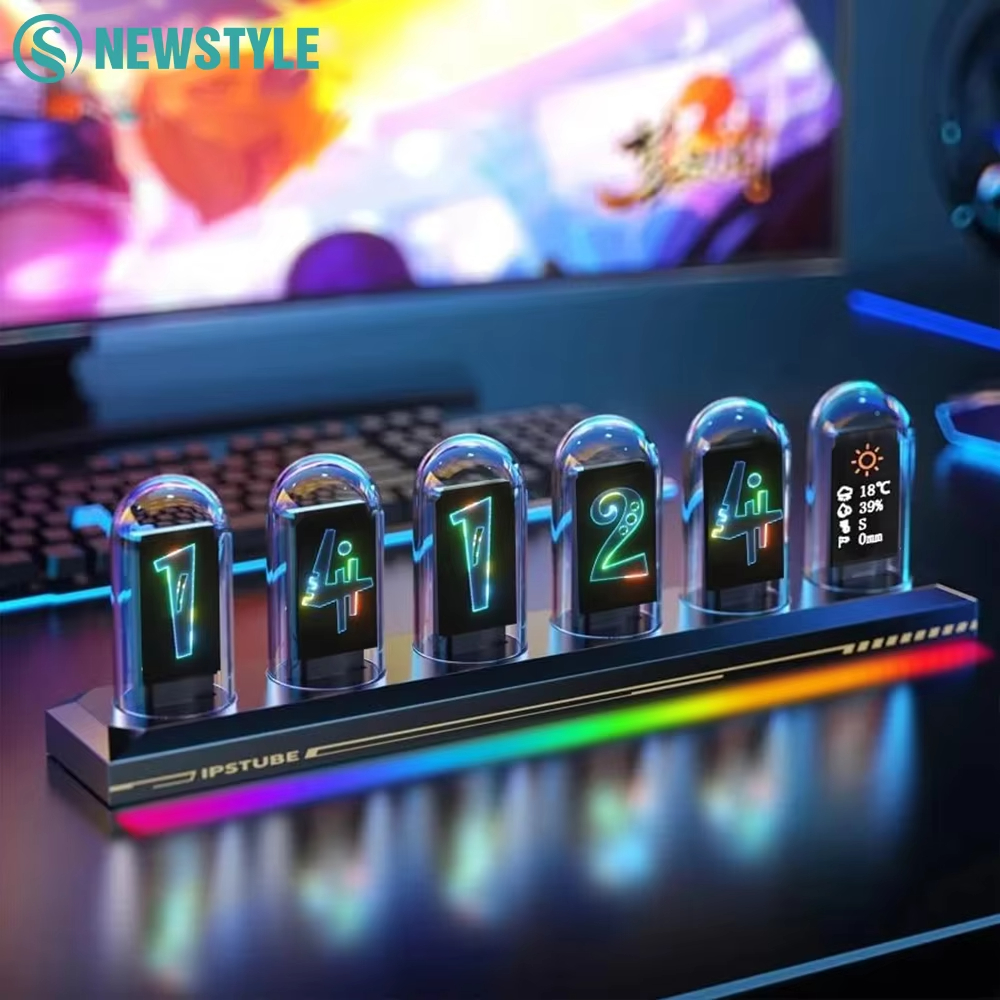 RGB Glow Tube Clock DIY LED El - Diy Electronics Table review and price