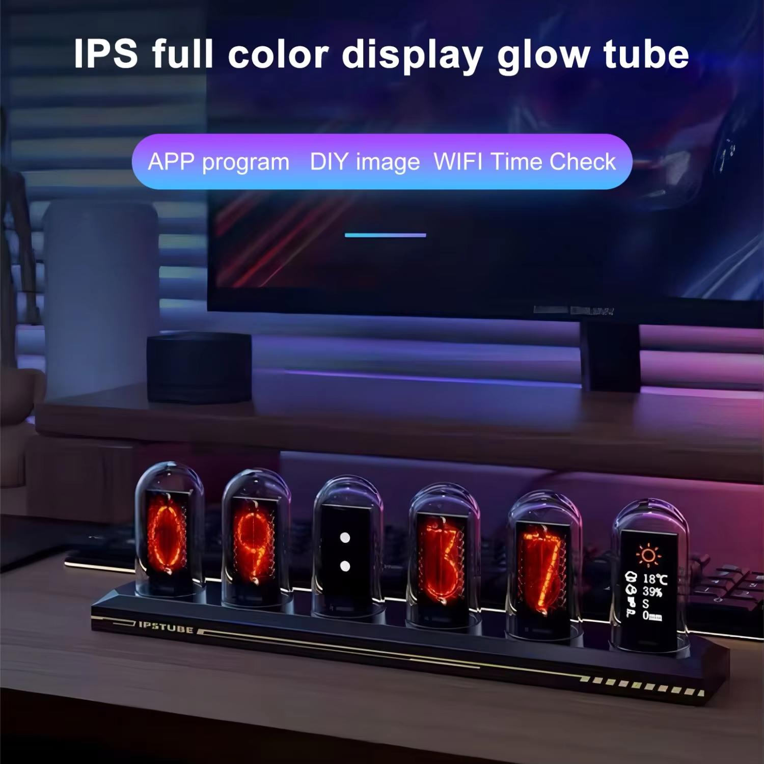 RGB Glow Tube Clock DIY LED El - Diy Electronics Table review and price