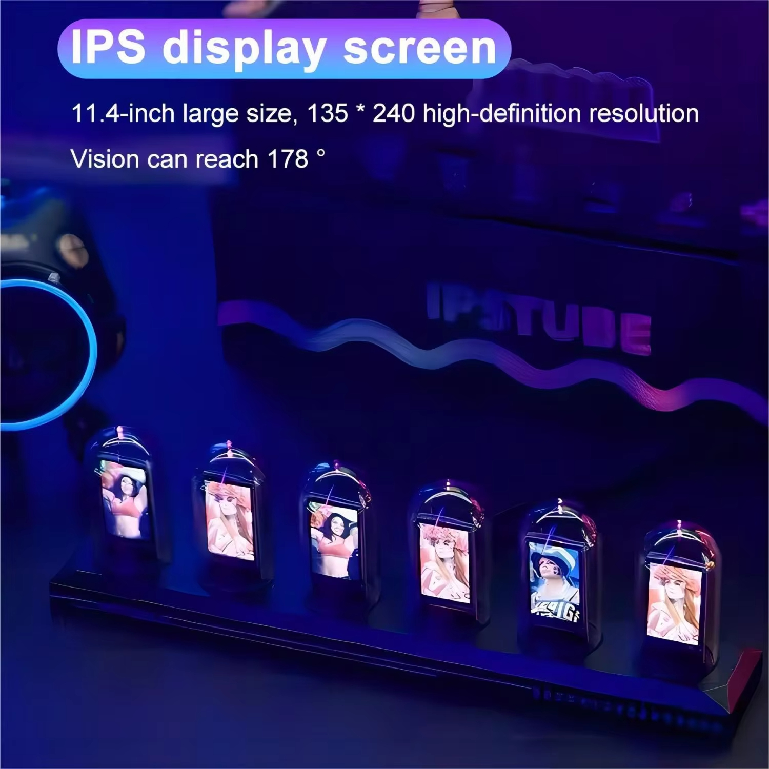 RGB Glow Tube Clock DIY LED El - Diy Electronics Table review and price