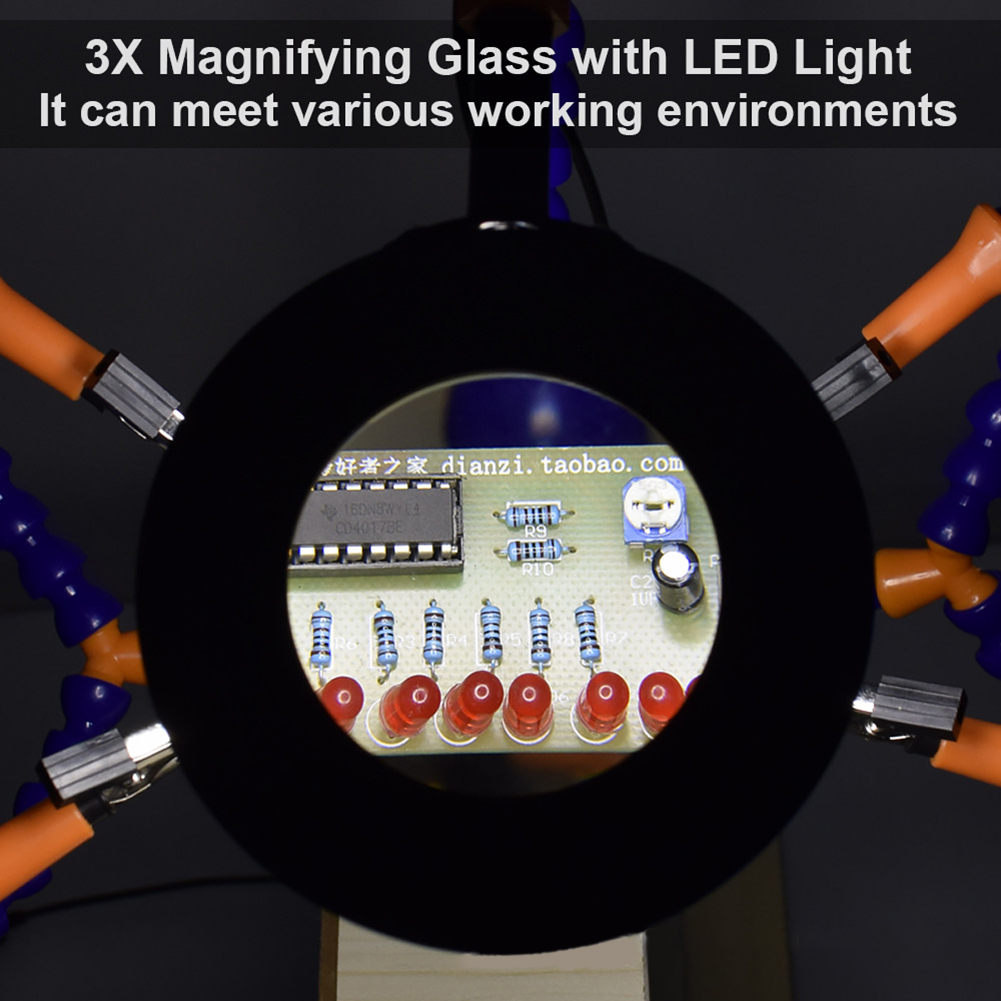Soldering Holder 3X Magnifier  - Diy Electronics Table review and price