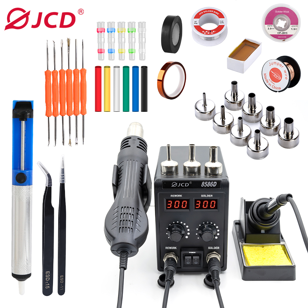 JCD 8586D Soldering Station 2  - Hot Air Rework Station review and price
