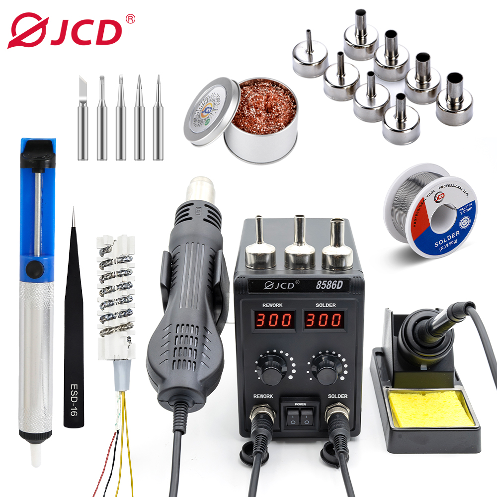 JCD 8586D Soldering Station 2  - Hot Air Rework Station review and price