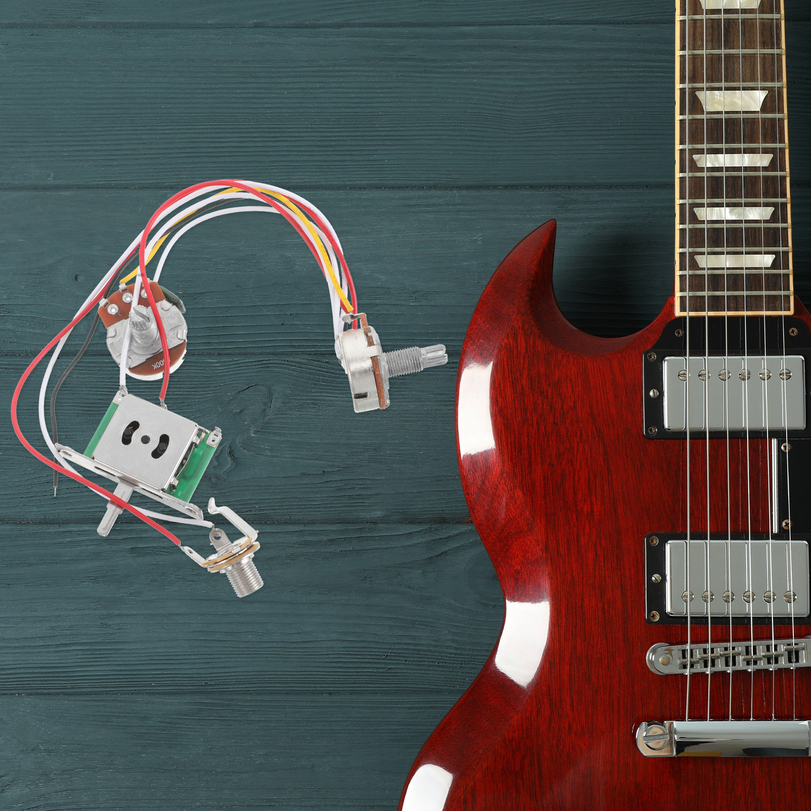 1Set Guitar Wiring Harness Kit - Diy Guitar Electronics Kit review and price